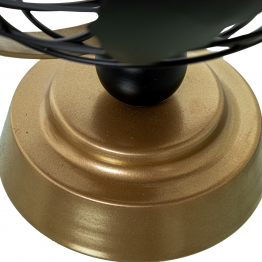 Globo Terraqueo Metal Hueco Negro 20.5x18x30cm