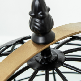 Globo Terraqueo Metal Hueco Negro 20.5x18x30cm