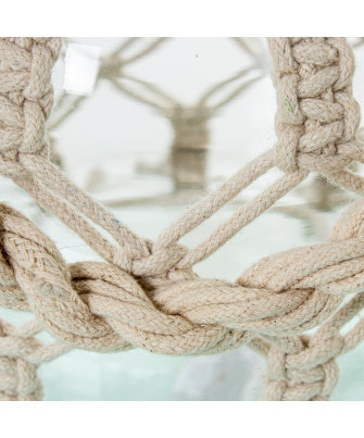 Jarrón/ Portavelas Cristal 16cm C/cuerda Ø15x16cm