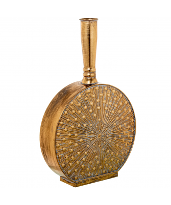 Jarrón Metal Dorado 40x14x64cm