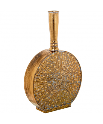 Jarrón Metal Dorado 40x14x64cm
