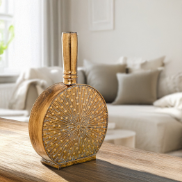 Jarrón Metal Dorado 40x14x64cm