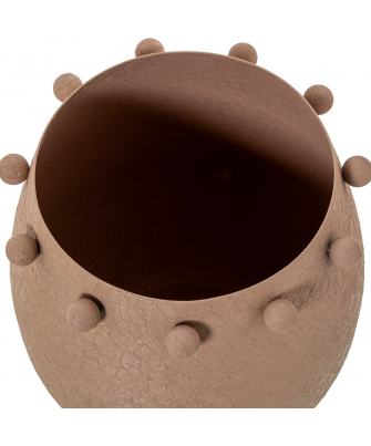 Portavelas Metal Acabado Mate Rosa Ø16x16cm