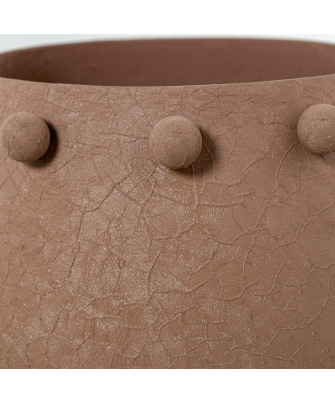 Portavelas Metal Acabado Mate Rosa Ø16x16cm