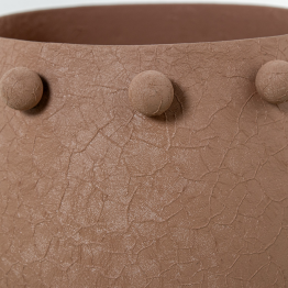 Portavelas Metal Acabado Mate Rosa Ø16x16cm