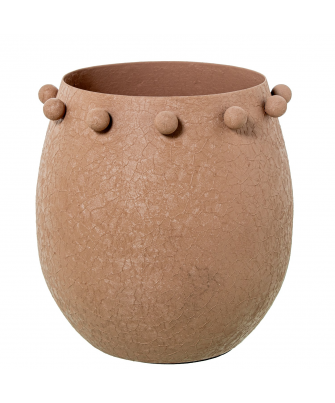 Portavelas Metal Acabado Mate Rosa Ø16x16cm