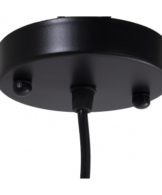 Lampara Techo Bambu Natural, 1xe27, Max.60w No Incluido 50x50x45cm, Cable Negro:165cm