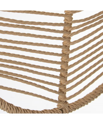 Lampara Techo Bambu Natural, 1xe27, Max.60w No Incluido 50x50x45cm, Cable Negro:165cm