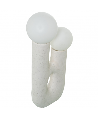 Lampara Sobremesa Ceramica Blanca 1xg9 No Incluida 22,5x11,5x45cm