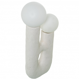 Lampara Sobremesa Ceramica Blanca 1xg9 No Incluida 22,5x11,5x45cm