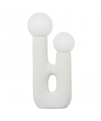 Lampara Sobremesa Ceramica Blanca 1xg9 No Incluida 22,5x11,5x45cm