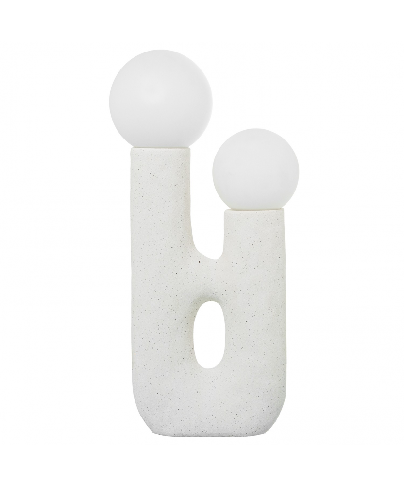 Lampara Sobremesa Ceramica Blanca 1xg9 No Incluida 22,5x11,5x45cm