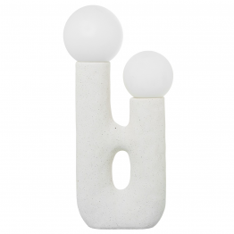 Lampara Sobremesa Ceramica Blanca 1xg9 No Incluida 22,5x11,5x45cm