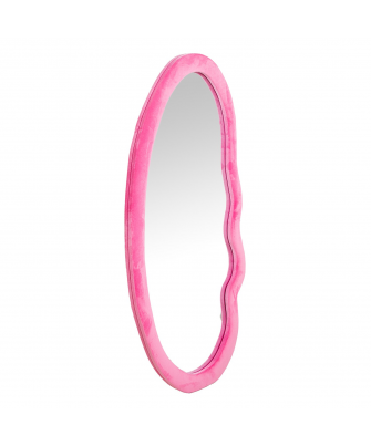 Espejo De Pared Madera Dm Terciopelo Rosa 50x3,5x100cm
