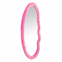 Espejo De Pared Madera Dm Terciopelo Rosa 50x3,5x100cm