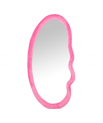 Espejo De Pared Madera Dm Terciopelo Rosa 50x3,5x100cm