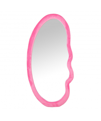 Espejo De Pared Madera Dm Terciopelo Rosa 50x3,5x100cm
