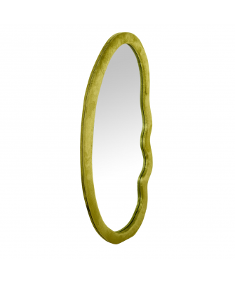 Espejo De Pared Madera Dm Terciopelo Verde 50x3,5x100cm
