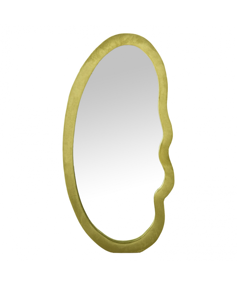 Espejo De Pared Madera Dm Terciopelo Verde 50x3,5x100cm