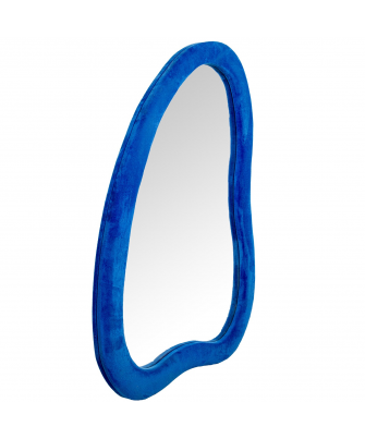 Espejo De Pared Madera Dm Terciopelo Azul 68x4x90cm