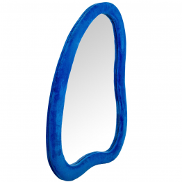 Espejo De Pared Madera Dm Terciopelo Azul 68x4x90cm