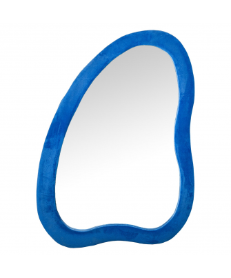 Espejo De Pared Madera Dm Terciopelo Azul 68x4x90cm