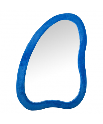 Espejo De Pared Madera Dm Terciopelo Azul 68x4x90cm
