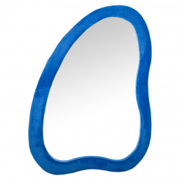 Espejo De Pared Madera Dm Terciopelo Azul 68x4x90cm