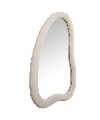 Espejo De Pared Madera Dm Terciopelo Beige 68x4x90cm