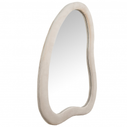 Espejo De Pared Madera Dm Terciopelo Beige 68x4x90cm