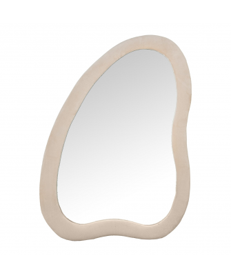 Espejo De Pared Madera Dm Terciopelo Beige 68x4x90cm