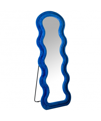 Espejo De Pie Madera Dm Terciopelo Azul 60x4x160cm