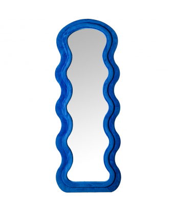 Espejo De Pie Madera Dm Terciopelo Azul 60x4x160cm