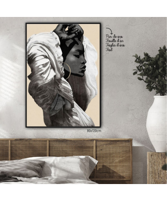 Cuadro Africana Manos en la Cabeza