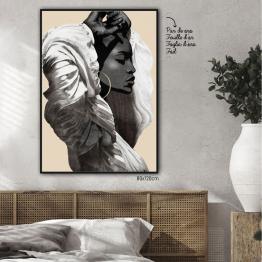 Cuadro Africana Manos en la Cabeza
