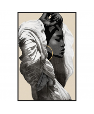 Cuadro Africana Manos en la Cabeza