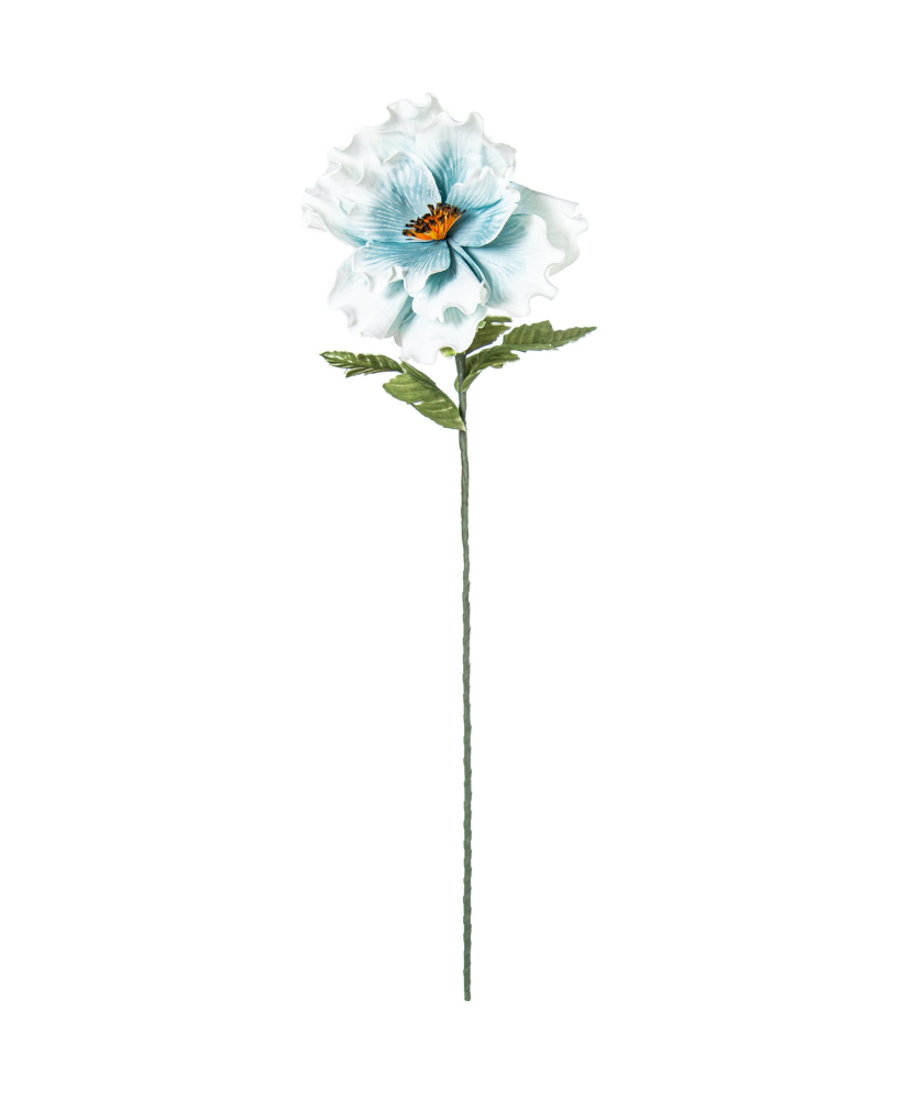 Flor Blanca/azul Poliéster 88cm