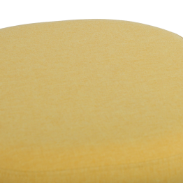 Puf Tapizado Amarillo C/patas Metal Negro Ø38x41cm