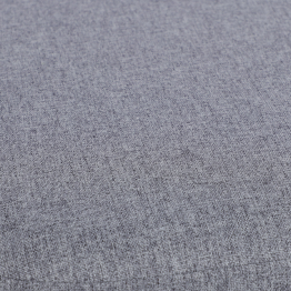 Puf Tapizado gris C/patas Metal Negro Ø38x41cm