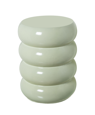 copia de Mesa Auxiliar Fibra De Vidrio blanco Brillo 35x35x46cm