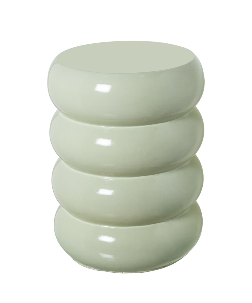 copia de Mesa Auxiliar Fibra De Vidrio blanco Brillo 35x35x46cm