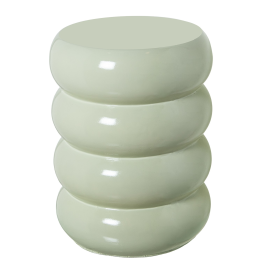 copia de Mesa Auxiliar Fibra De Vidrio blanco Brillo 35x35x46cm