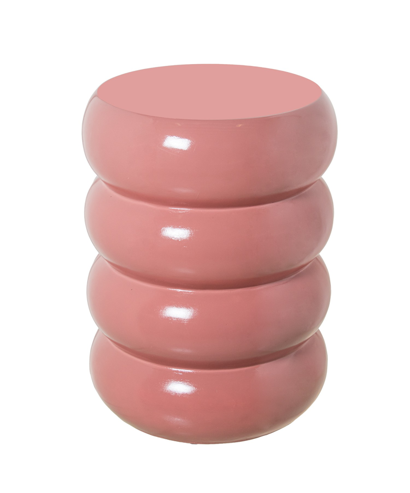 copia de copia de Mesa Auxiliar Fibra De Vidrio burdeos Brillo 35x35x46cm