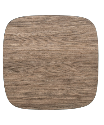 Mesa Auxiliar Acabado Madera Patas Metal Negro 40x40x60cm