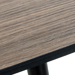 Mesa Auxiliar Acabado Madera Patas Metal Negro 40x40x60cm