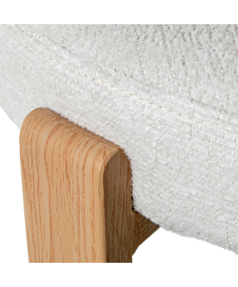 Silla Tela Beige Patas Metal Imitación Madera 50x56x77cm Alt. Asiento:48cm