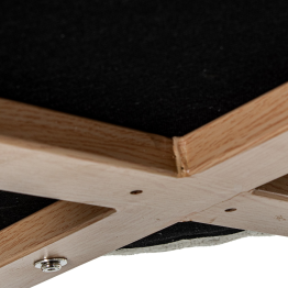 Silla Tela Beige Patas Metal Imitación Madera 50x56x77cm Alt. Asiento:48cm