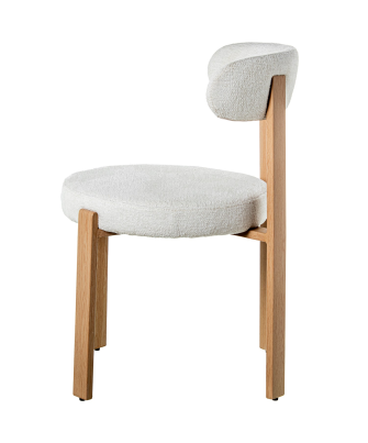 Silla Tela Beige Patas Metal Imitación Madera 50x56x77cm Alt. Asiento:48cm