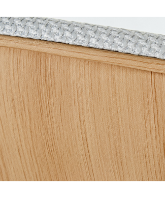 Silla Metal Negra Tapizado Beige 56x50x80cm Alt.asiento:49cm