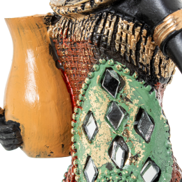 Figura Resina Africana 9x8x36cm